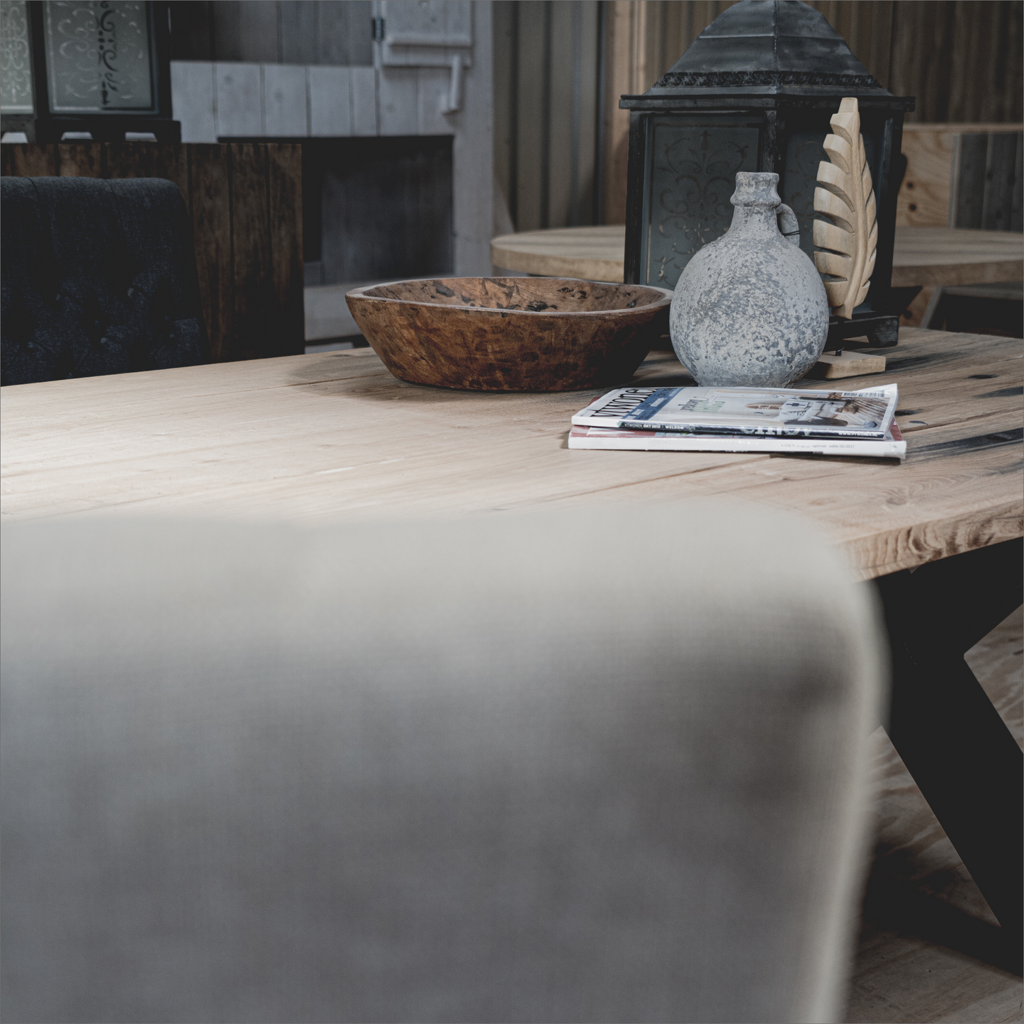 Houten eettafel met stalen poten | Verkerke Living