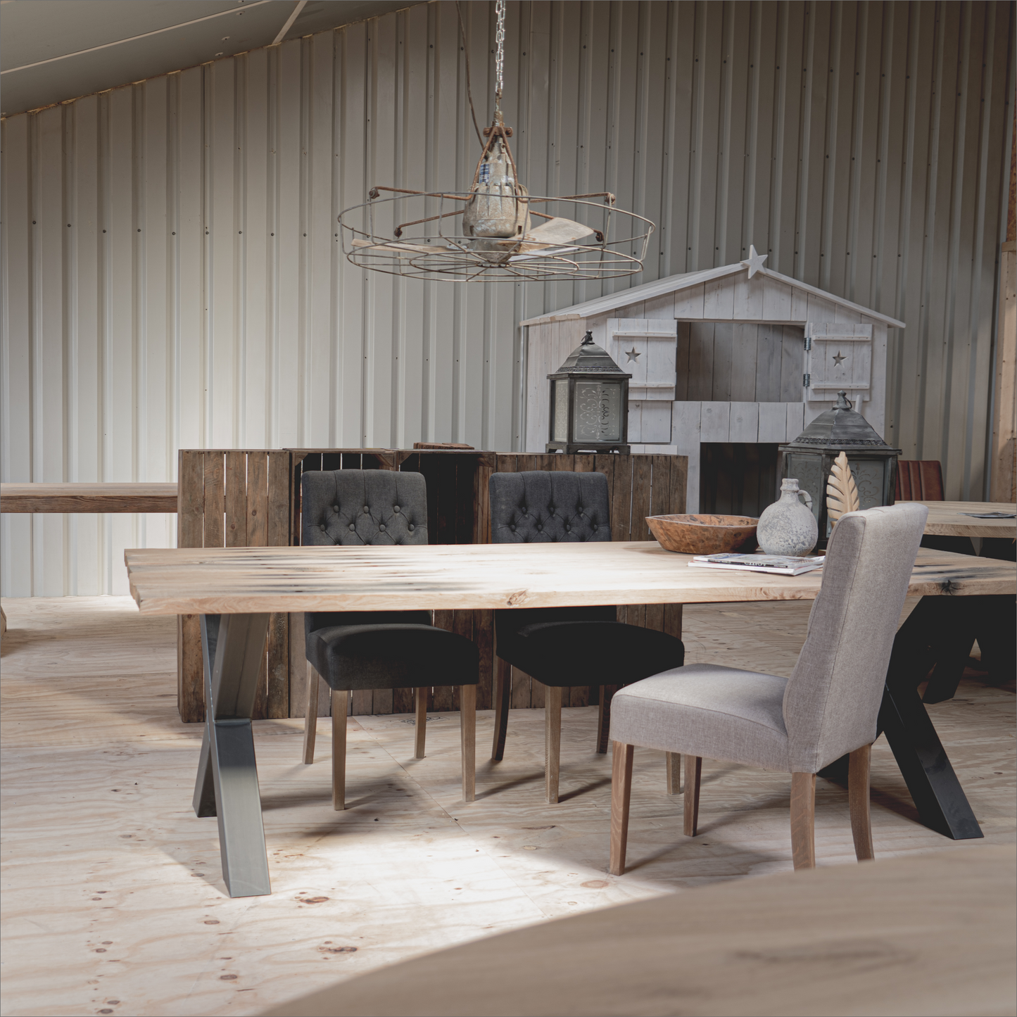 Houten eettafel met stalen poten | Verkerke Living