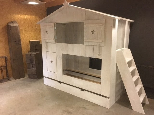 Steigerhouten stapelbed Yentl - Verkerke Living