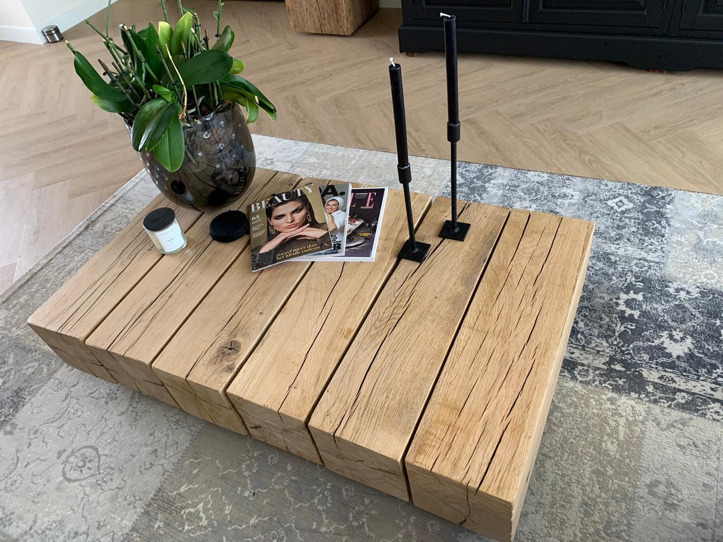 Eiken balken salontafel | Verkerke Living