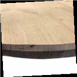 Eiken Tafelblad Elips met verjongde rand