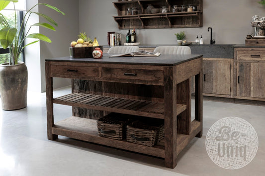 Be-Uniq Keuken Eiland Medium incl granieten aanrechtblad