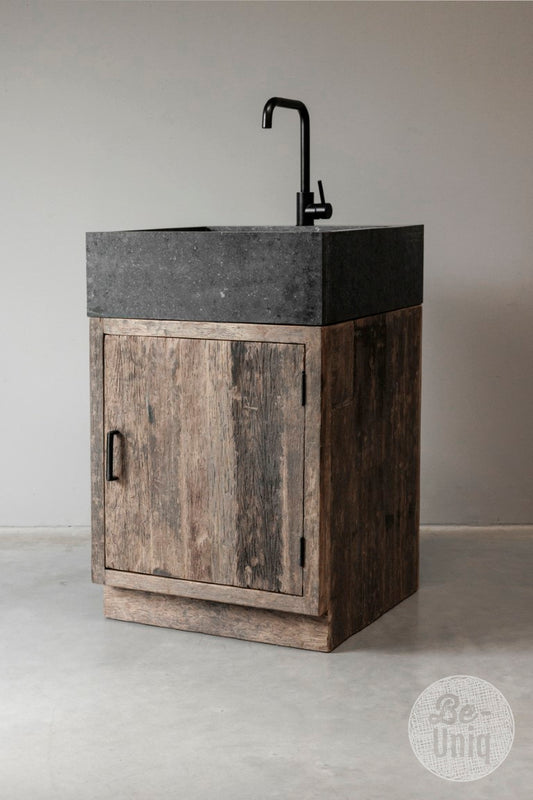 Be-Uniq Spoelkast met granieten wasbak met kraangat