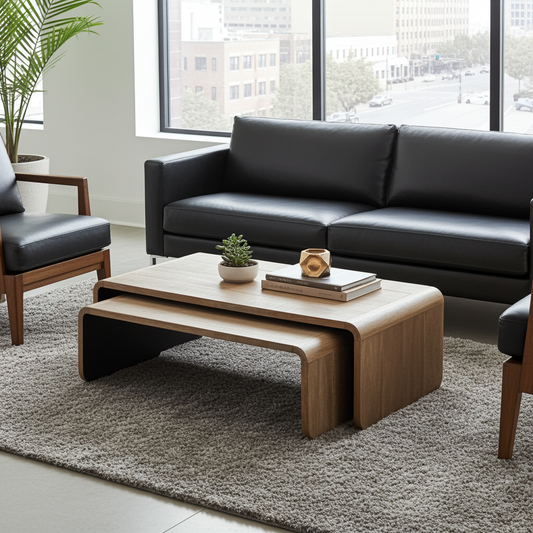 DTP Home salontafel set Evo van gerecycled teakhout