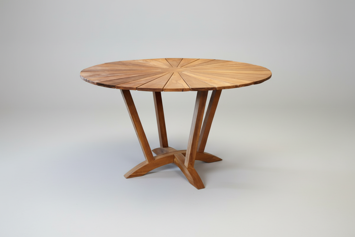 Eettafel Rond Teak | Houten Tuinmeubels