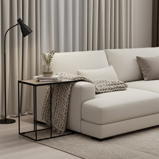 Kansas bijzettafel van eikenhout met stalen frame