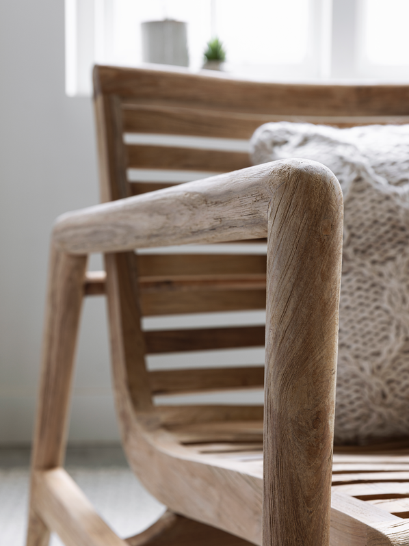 Must Living Fauteuil Ray | Houten Tuinmeubels close up armleuning