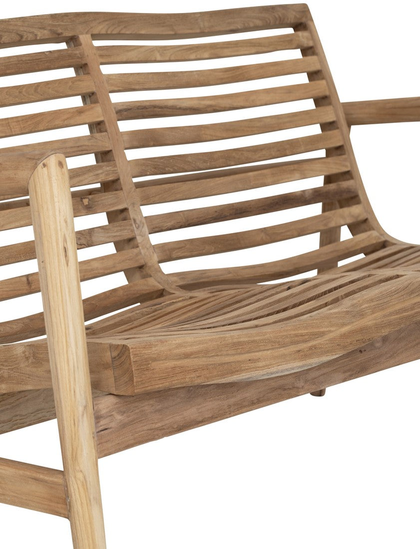 Must Living bank Ray 2-zits | Houten Tuinmeubels zijaanzicht
