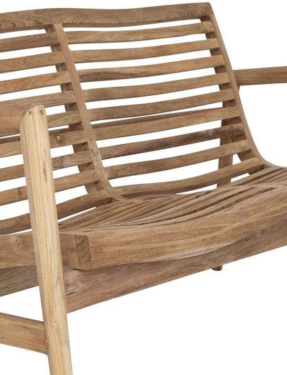 Must Living bank Ray 2-zits | Houten Tuinmeubels zijaanzicht