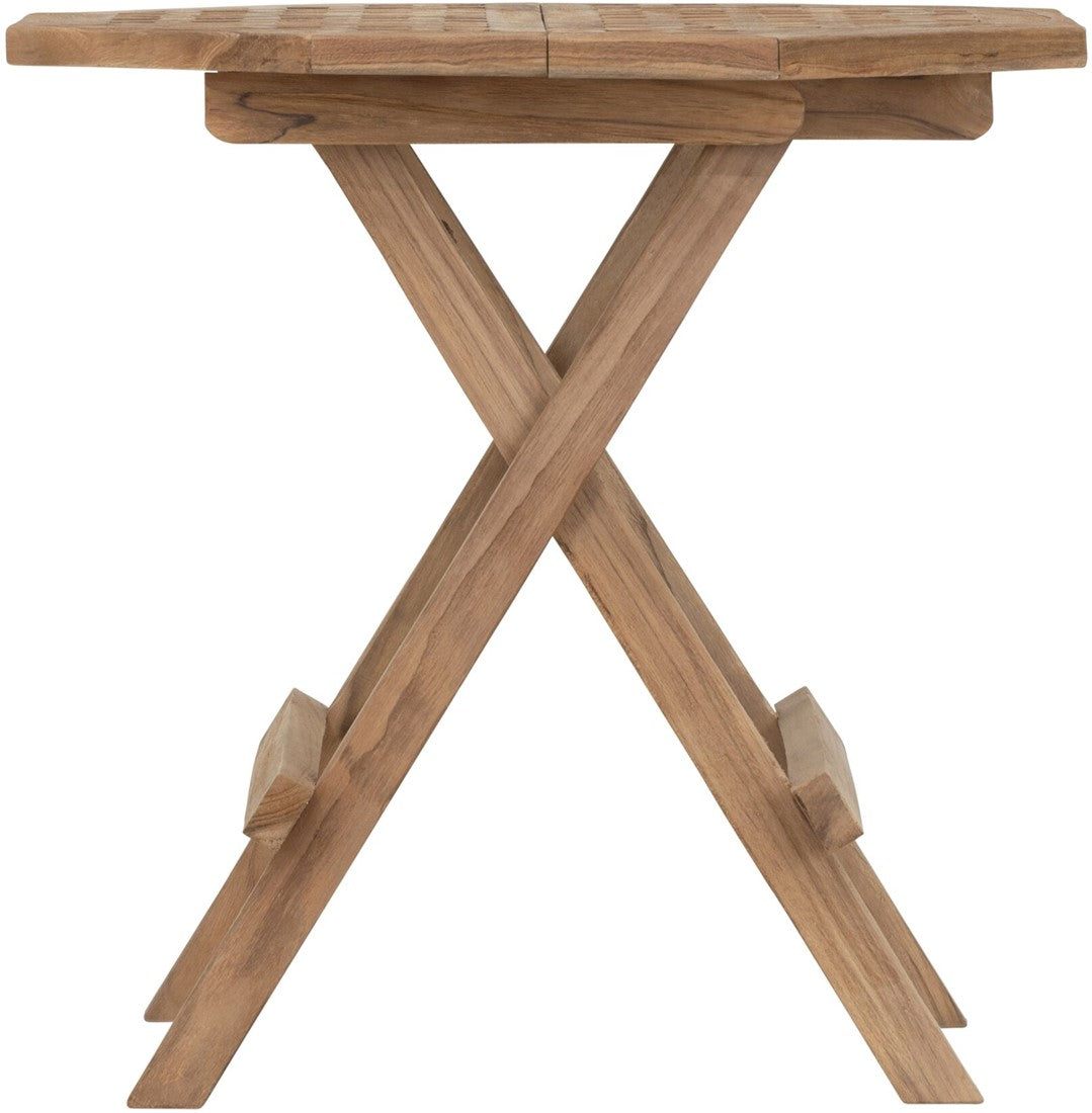 Must Living opvouwbare bijzettafel Owen | Houten Tuinmeubels | Productfotografie zijkant
