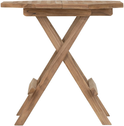 Must Living opvouwbare bijzettafel Owen | Houten Tuinmeubels | Productfotografie zijkant