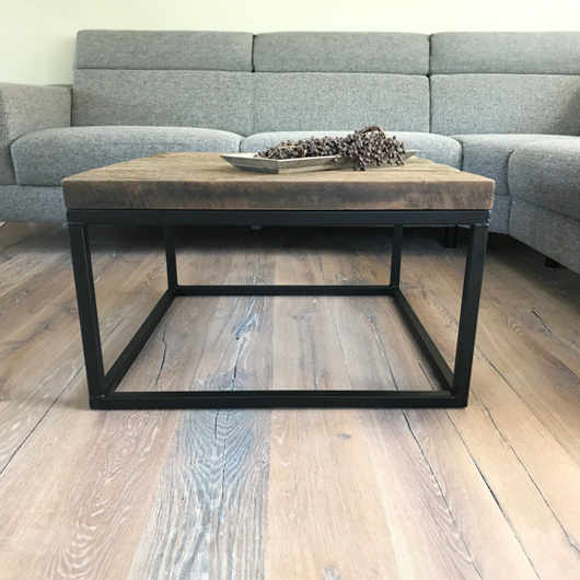 Salontafel van scheepsvloer hout, op maat gemaakt