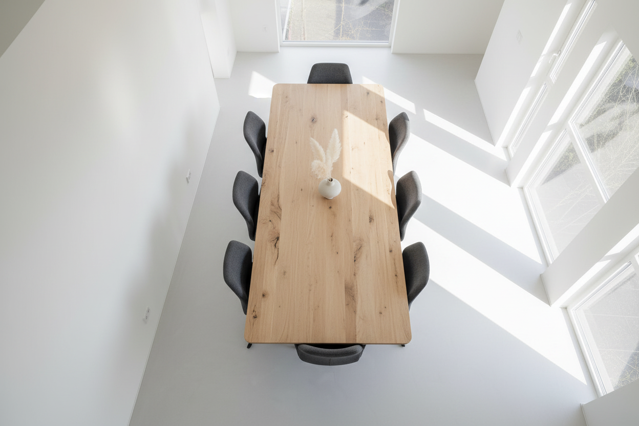 Bovenaanzicht tafel Oslo