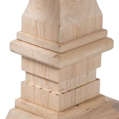 Close up van tafelpoot Landelijke kloostertafel van Verkerke Living