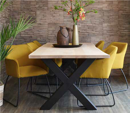 Impressie eiken boomstamblad van Natural Line