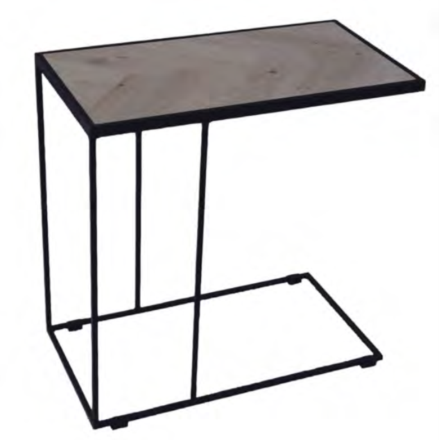 Kansas bijzettafel van eikenhout met stalen frame