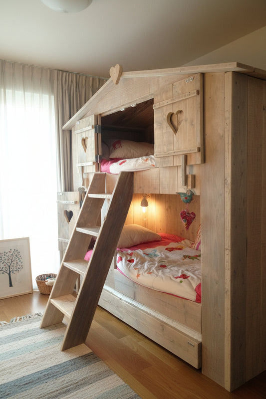 Steigerhouten stapelbed Yentl - Verkerke Living